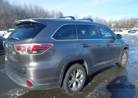 2014 Toyota Highlander Xle V6 from USA, damaged, VIN 5TDKKRFH6ES025574